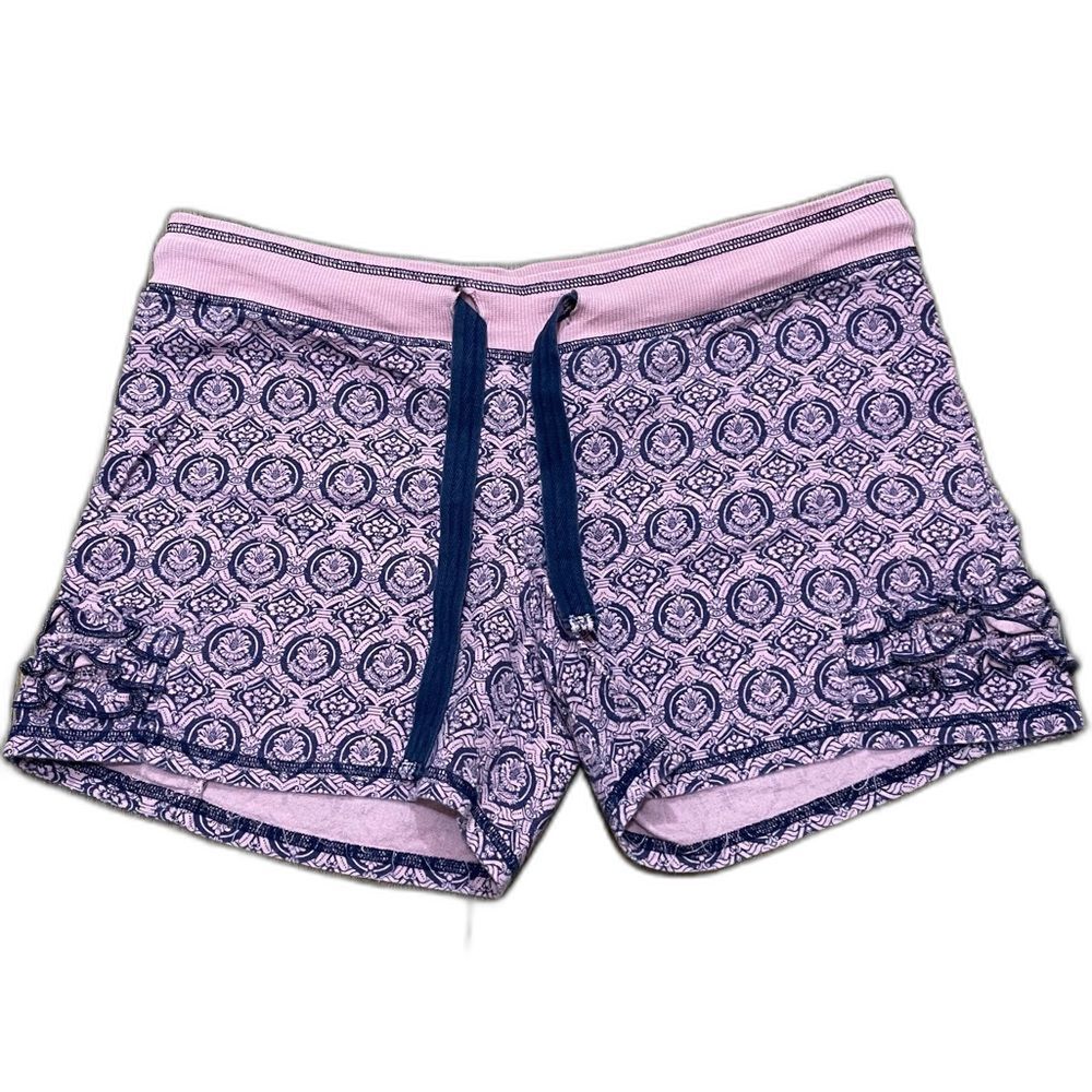 Sundance Floral Cotton Shorts Women's Small Pink Purple Comfort